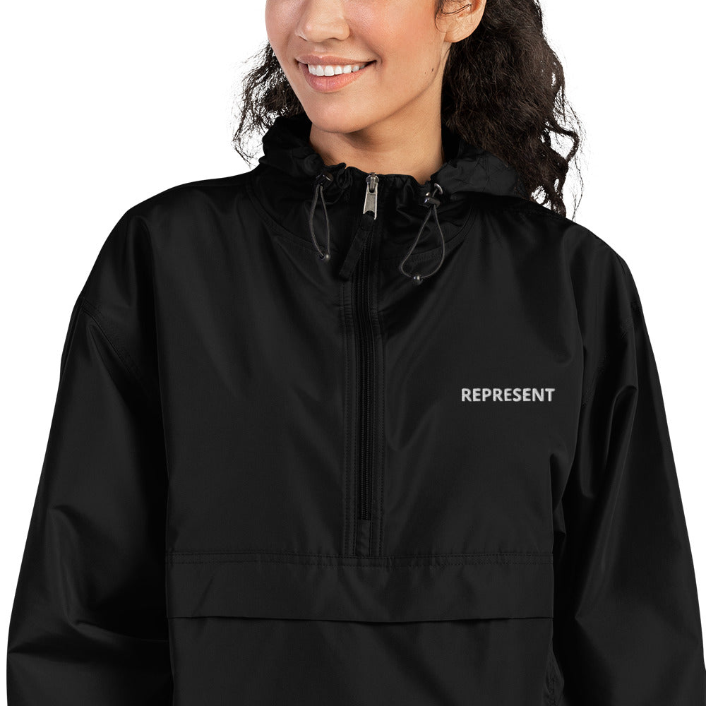 Represent Embroidered Champion Packable Jacket